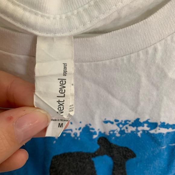 White cheerleading t-shirt, szM - Picture 3 of 5